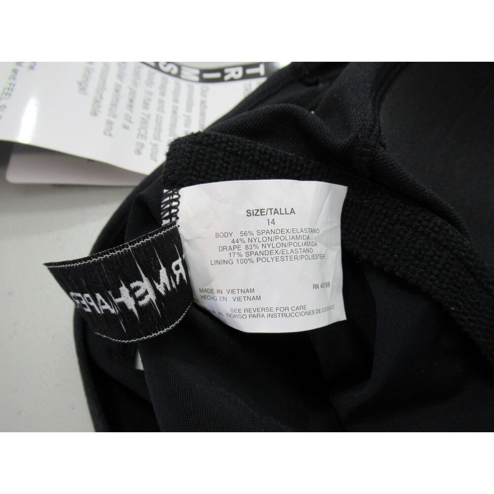 Trimshaper Swimsuit Black w/Purple & Silver Embellishment Size 14 NWT - Picture 6 of 7